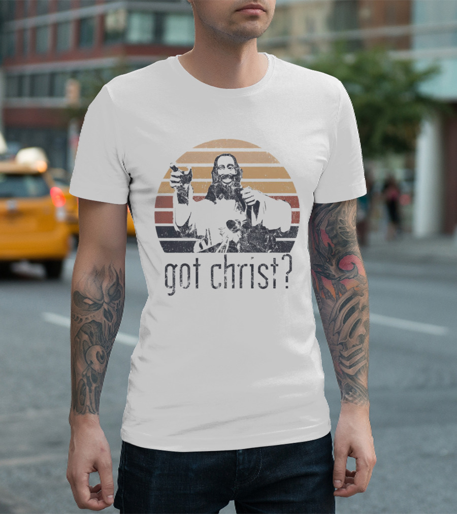 Got Christ Vintage Retro Sunset T-Shirt