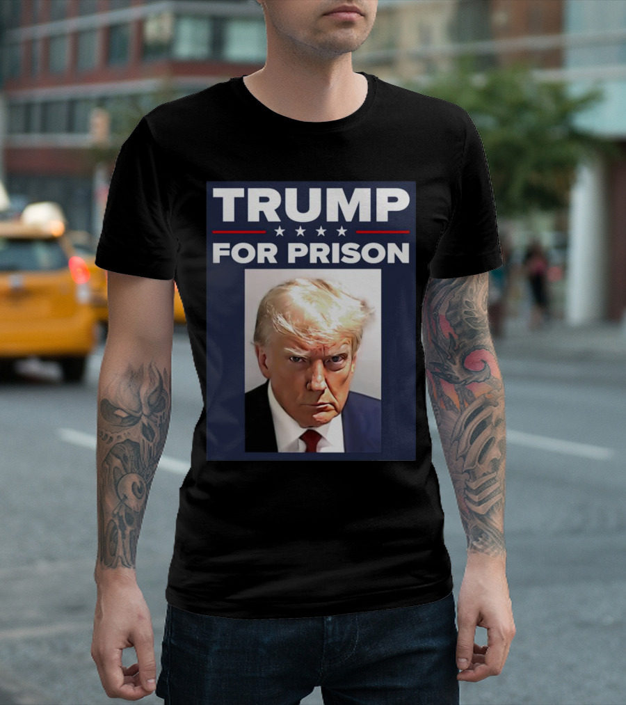 Trump For Prison 2024 Portrait T-Shirt