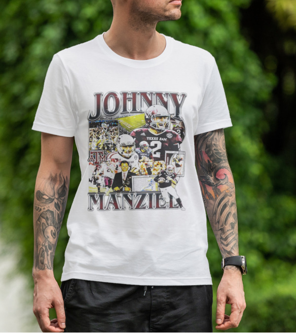 Johnny Manziel Texas A&M Aggies Football Highlights Collage T-Shirt