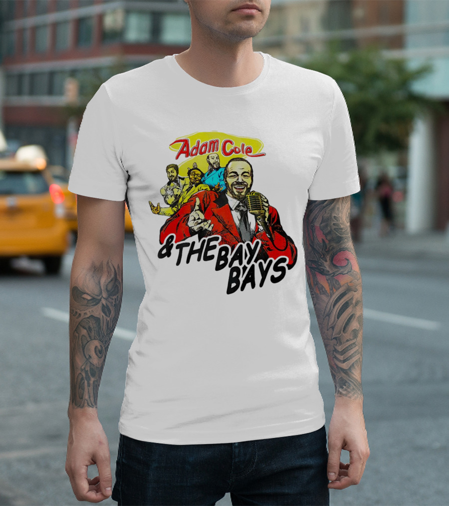 Adam Cole and The Bay Bays Retro Singers Comic T-Shirt
