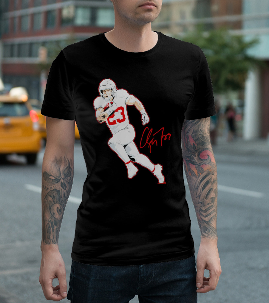 Christian McCaffrey 23 San Francisco 49ers Signature Pose T-Shirt