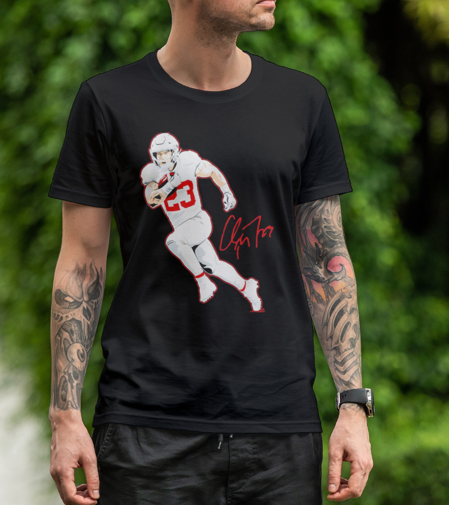 Christian McCaffrey 23 San Francisco 49ers Signature Pose T-Shirt