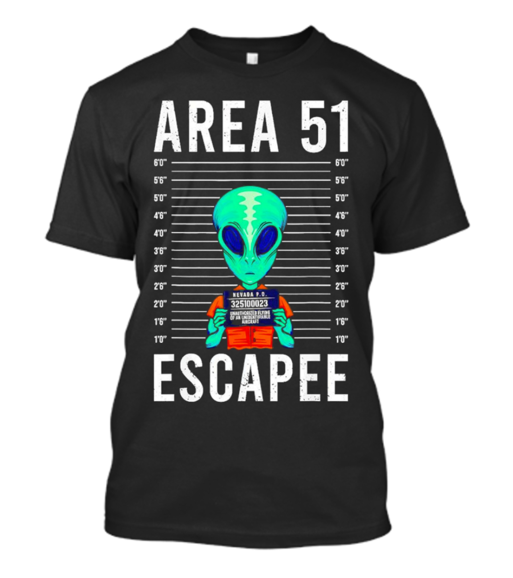 Area 51 Escapee Alien Mugshot Nevada P.D T-Shirt