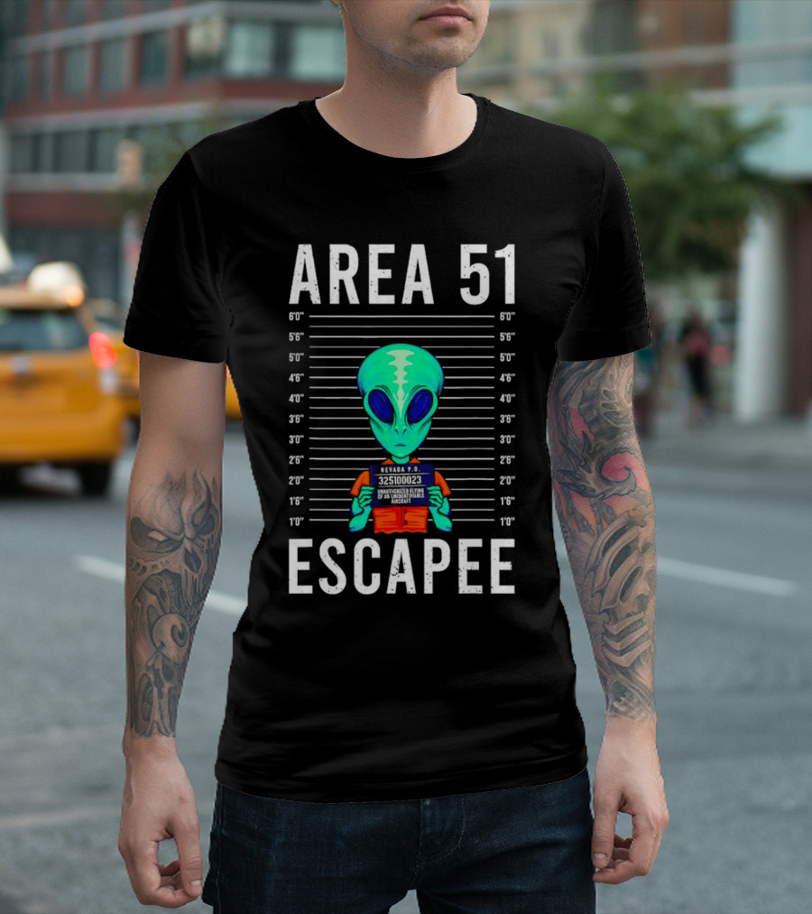 Area 51 Escapee Alien Mugshot Nevada P.D T-Shirt