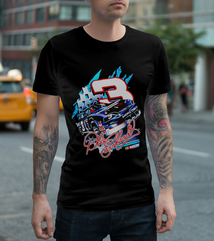 Dale Earnhardt Monte Carlo Nascar 3 Racing Car T-Shirt