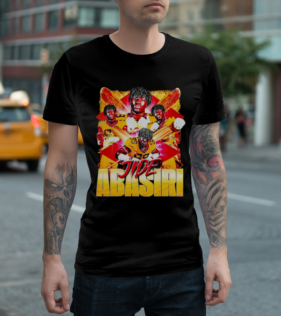 Jide Abasiri Minnesota Golden Gophers Vintage Football Collage T-Shirt