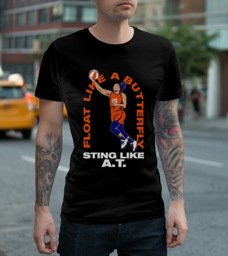 Alyssa Thomas Float Like A Butterfly Sting Like A.T. Connecticut Sun Basketball Player T-Shirt