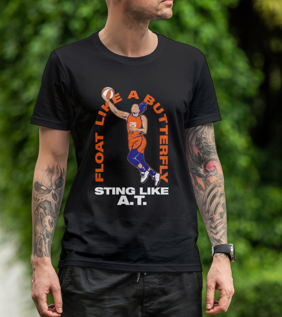 Alyssa Thomas Float Like A Butterfly Sting Like A.T. Connecticut Sun Basketball Player T-Shirt