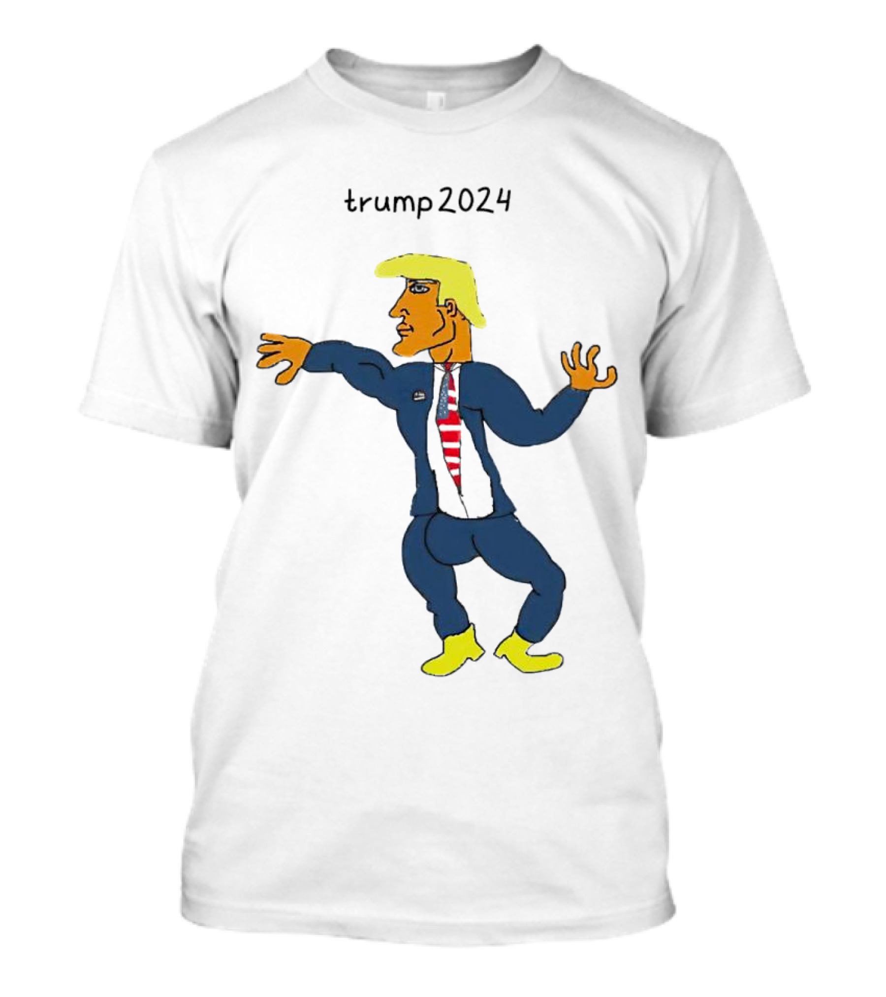 Trump 2024 Bold Stance Comic T-Shirt