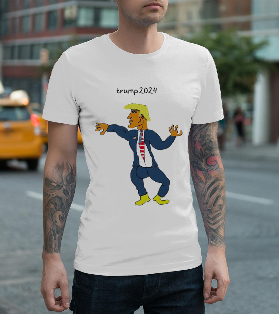 Trump 2024 Bold Stance Comic T-Shirt
