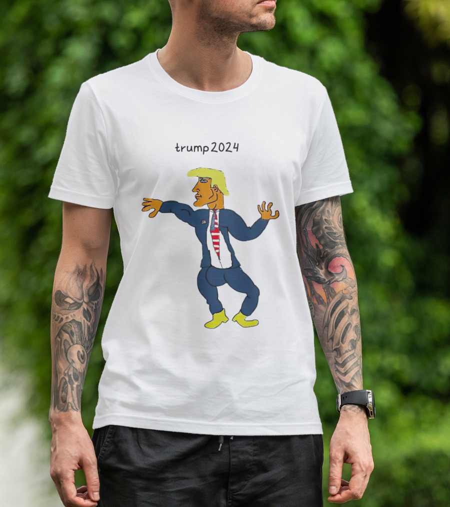 Trump 2024 Bold Stance Comic T-Shirt