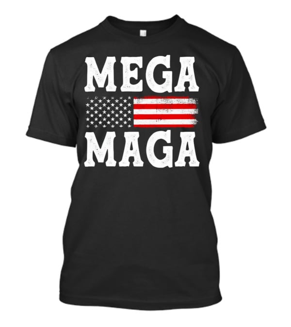 MEGA MAGA American Flag T-Shirt