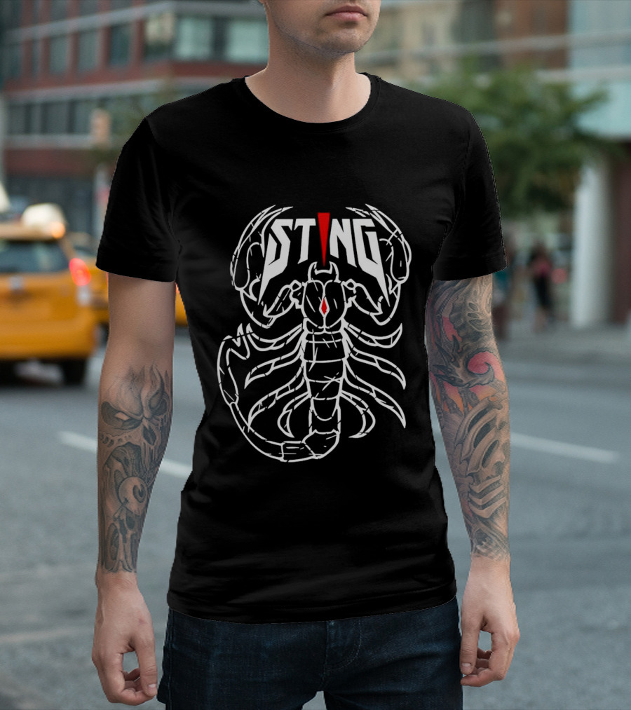 Scorpion Sting Red Eye Outline T-Shirt