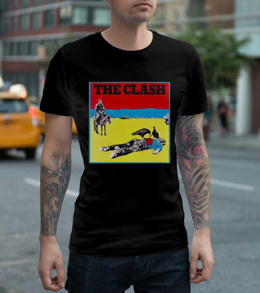 The Clash Give ’Em Enough Rope Album Cover Cowboy And Vulture T-Shirt