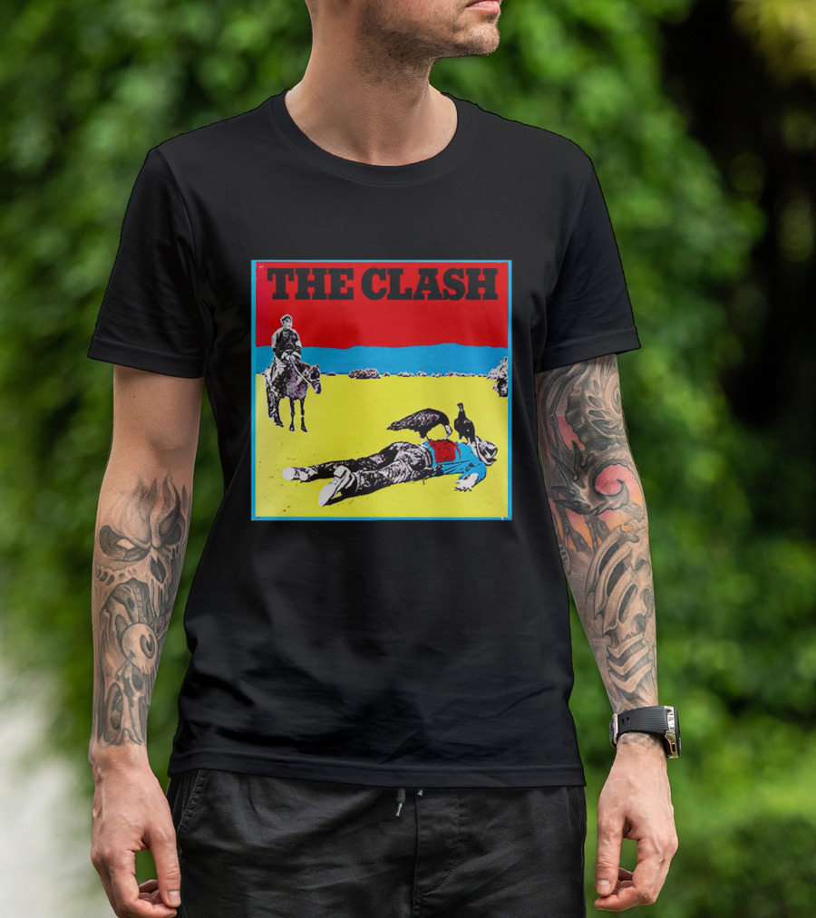 The Clash Give ’Em Enough Rope Album Cover Cowboy And Vulture T-Shirt