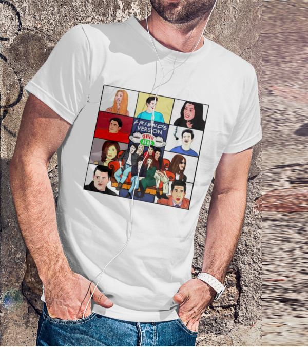 FRIEND'S Version Central Perk Iconic Characters Collage T-Shirt
