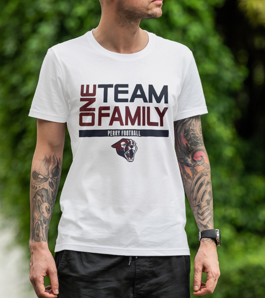 One Team Family Perry Football Panther T-Shirt