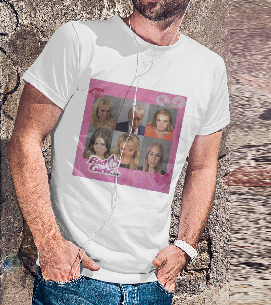 Bad Girls Club Mugshots With Trump In Pink T-Shirt