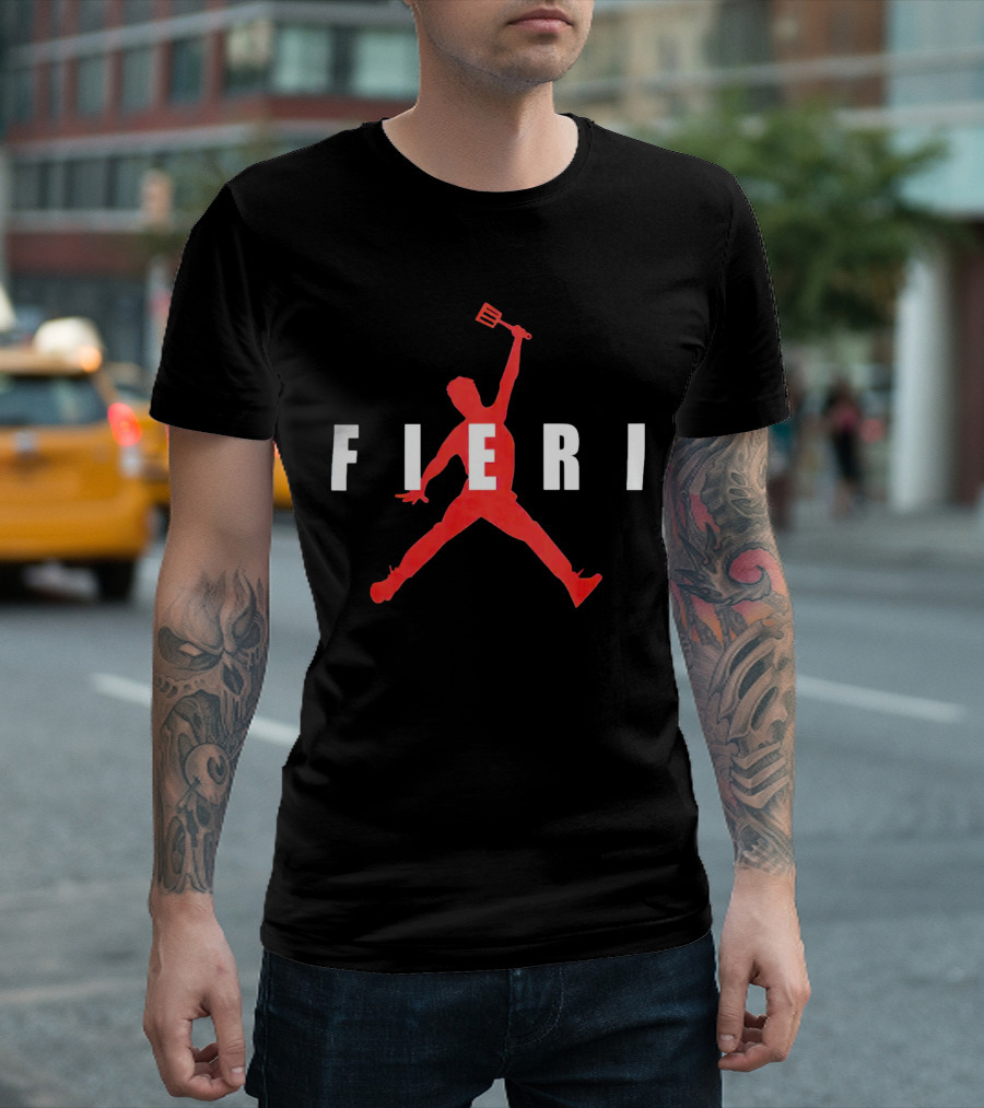 Fieri Jumping Silhouette With Spatula T-Shirt