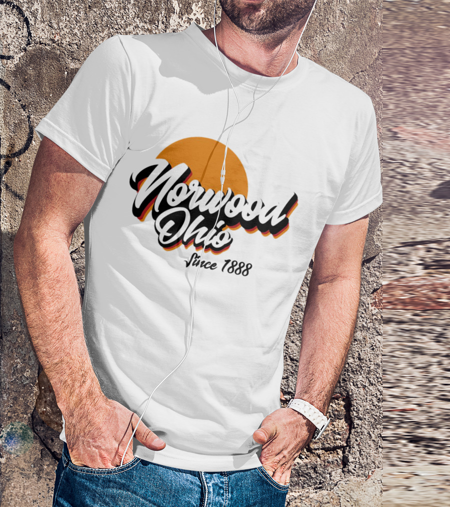 Norwood Ohio Since 1888 Retro Sunset T-Shirt