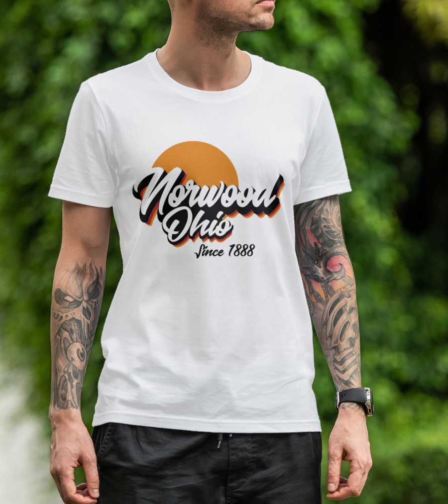 Norwood Ohio Since 1888 Retro Sunset T-Shirt
