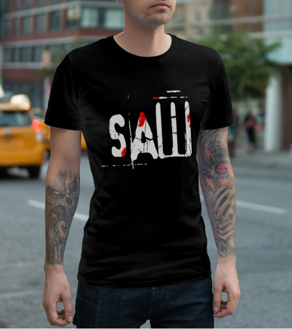 Saw Horror Bloody Lettering T-Shirt