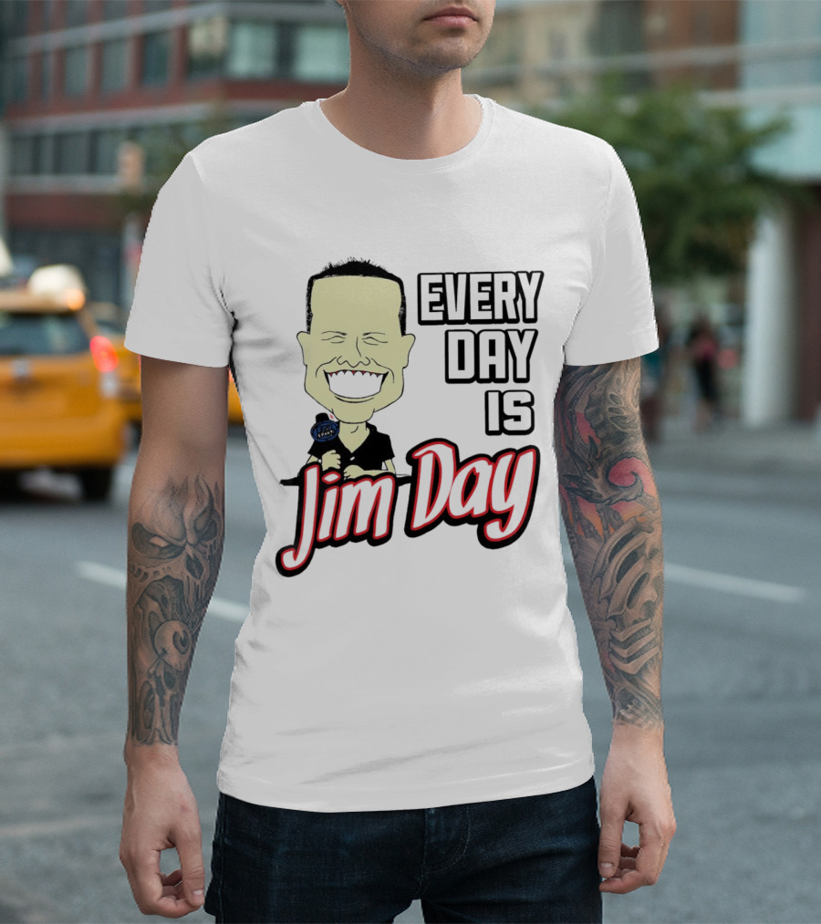 Every Day Is Jim Day Face Character Cartoon T-Shirt