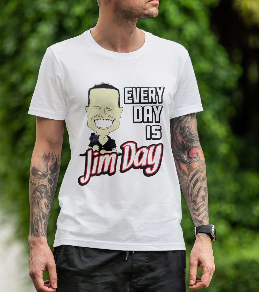 Every Day Is Jim Day Face Character Cartoon T-Shirt