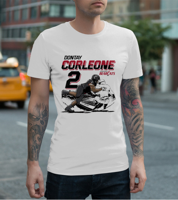 Dontay Corleone 2 Cincinnati Bearcats Football Action T-Shirt