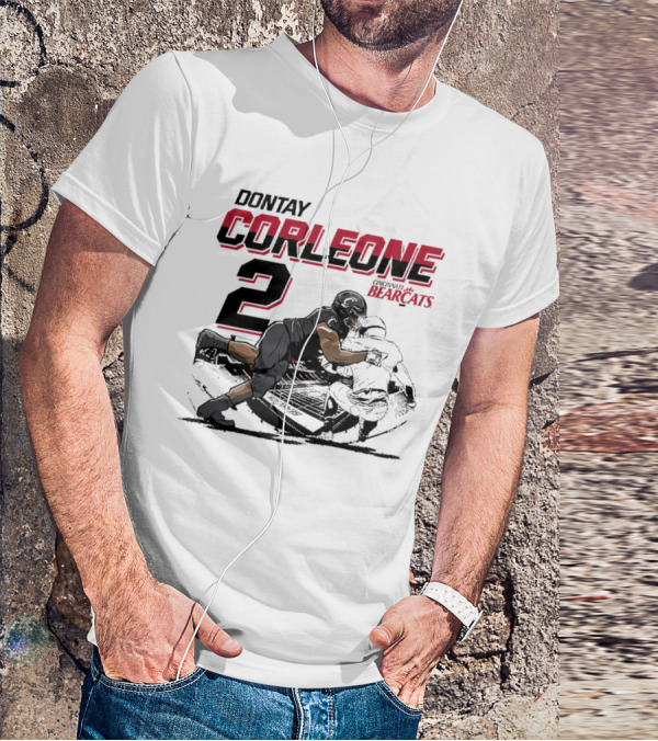 Dontay Corleone 2 Cincinnati Bearcats Football Action T-Shirt