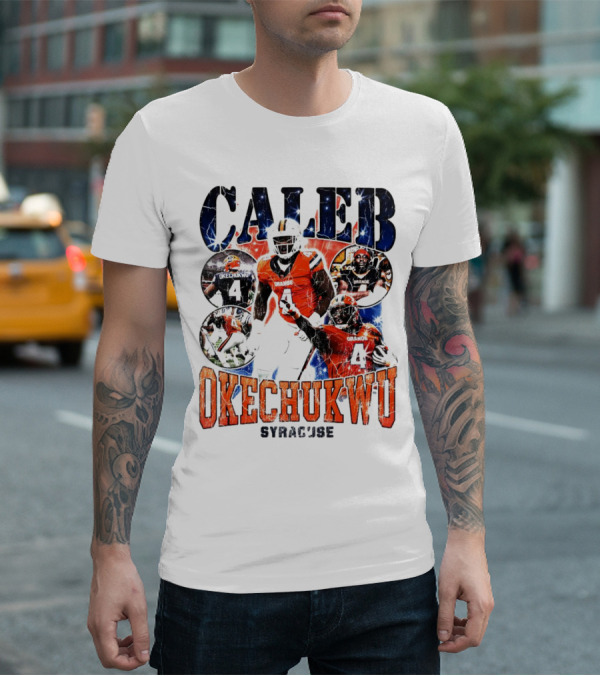 Caleb Okechukwu Syracuse Orange Football Vintage 4 T-Shirt