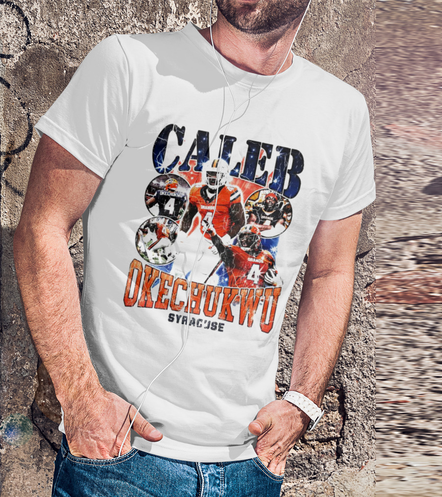Caleb Okechukwu Syracuse Orange Football Vintage 4 T-Shirt