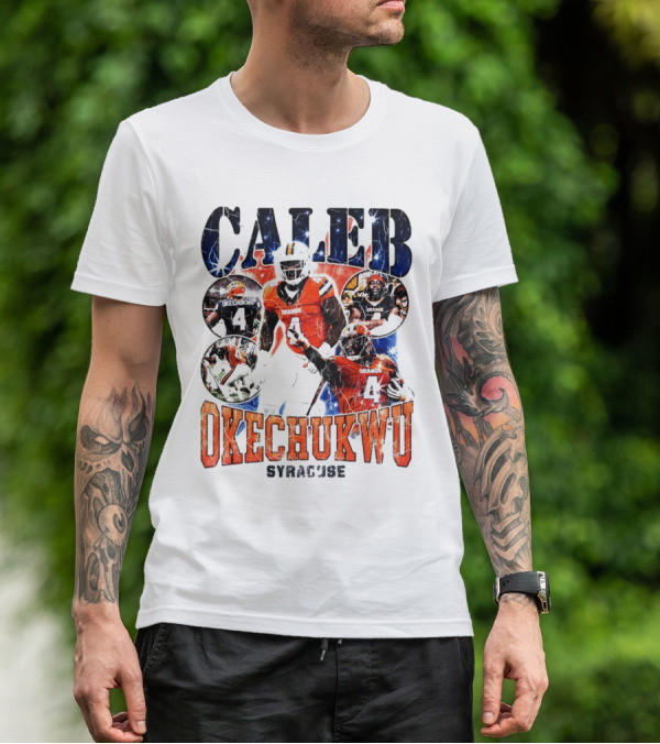 Caleb Okechukwu Syracuse Orange Football Vintage 4 T-Shirt