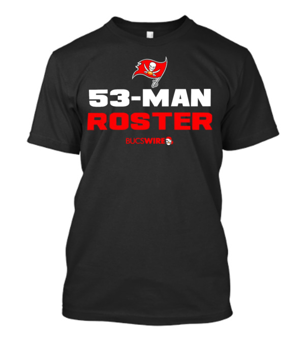 Tampa Bay Buccaneers 53-Man Roster BucsWire Flag T-Shirt