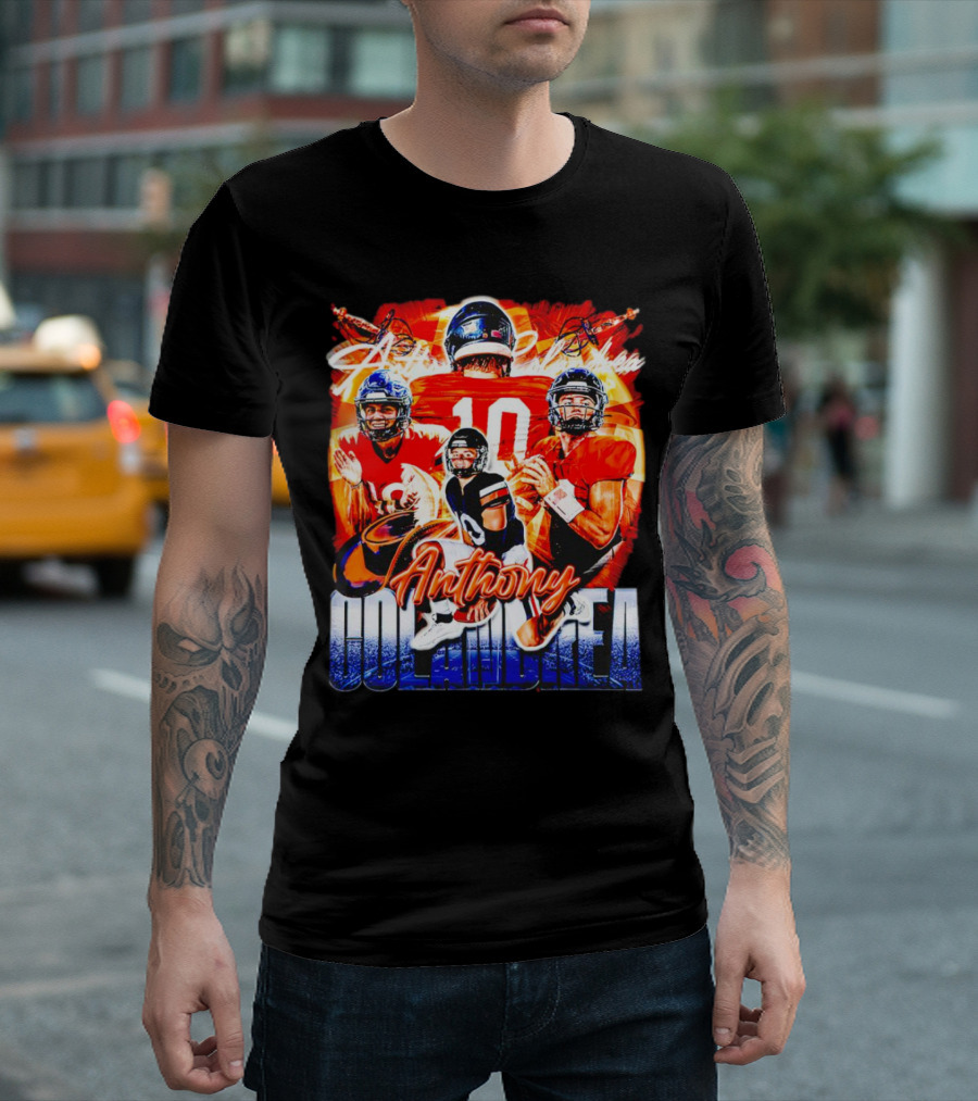 Anthony Colandrea Virginia Cavaliers Football Vintage Number 10 T-Shirt