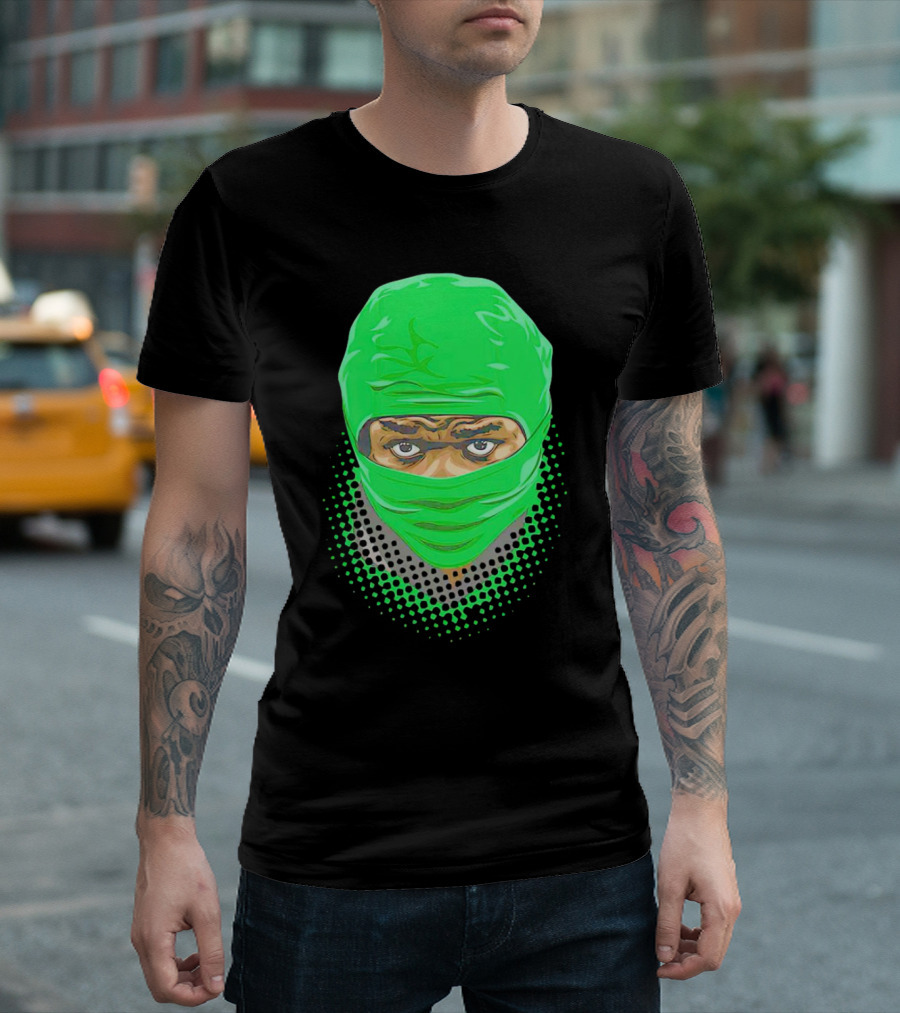 Bucky Irving Green Mask Oregon Ducks Vintage T-Shirt
