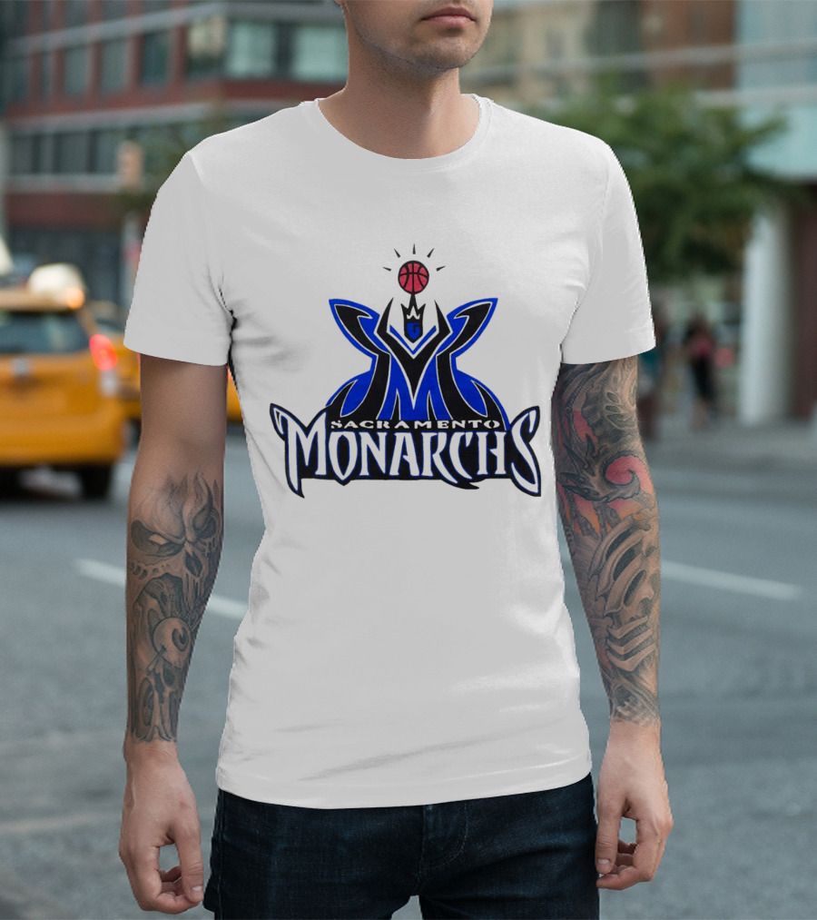 Sacramento Monarchs Basketball Logo Emblem T-Shirt