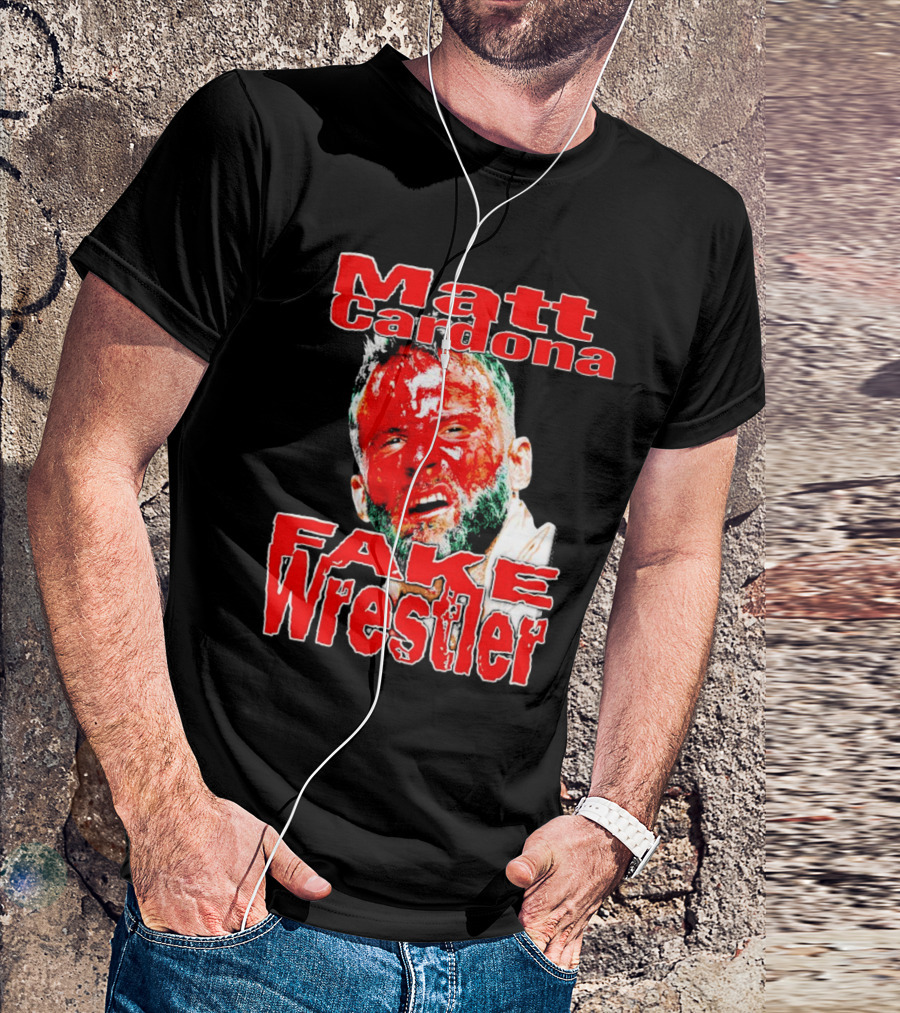 Matt Cardona Bloodied Face Fake Wrestler T-Shirt
