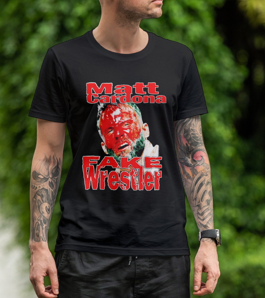 Matt Cardona Bloodied Face Fake Wrestler T-Shirt