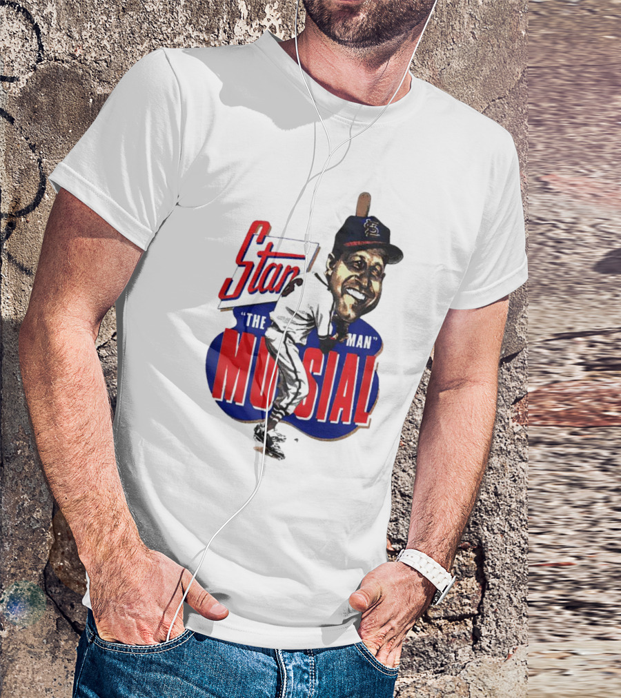 Stan Musial The Man St. Louis Cardinals Caricature T-Shirt