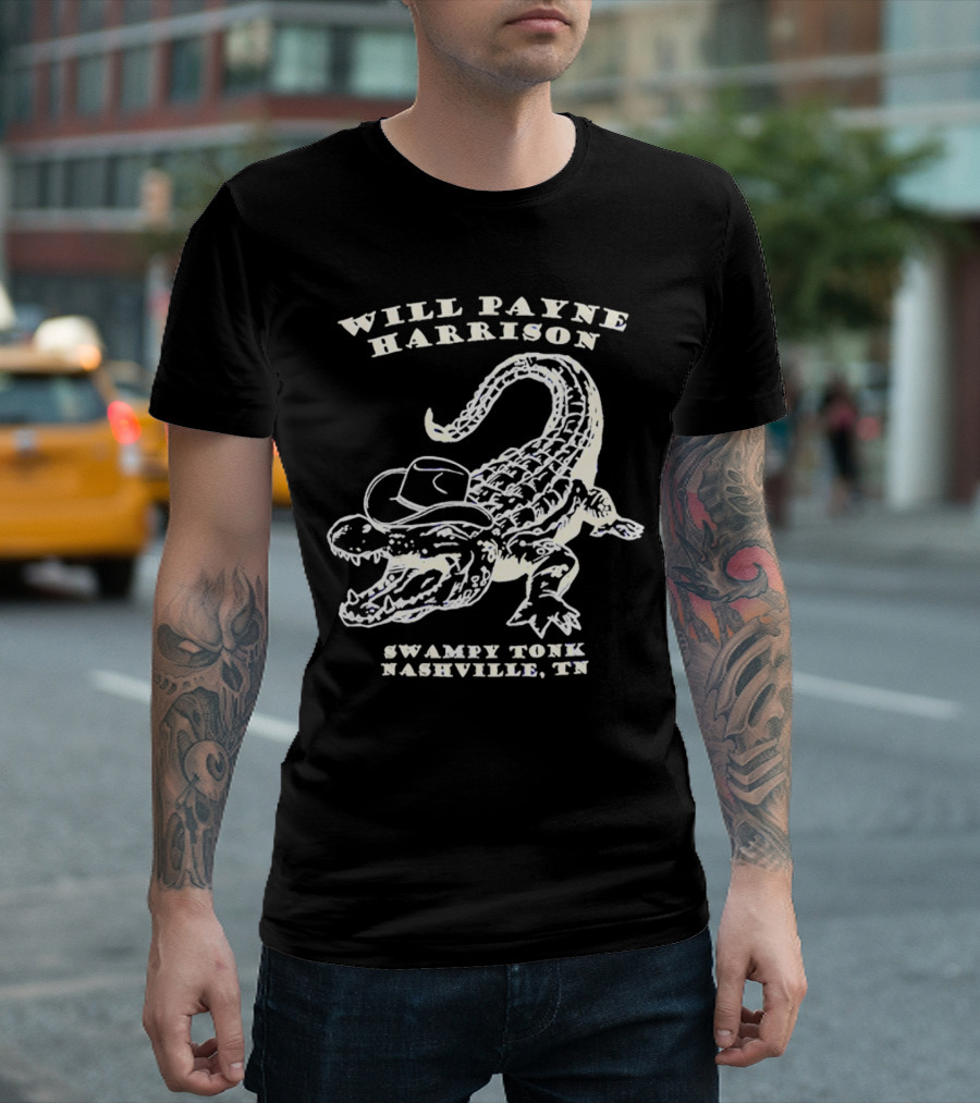 Will Payne Harrison Alligator Swampy Tonk Nashville TN T-Shirt
