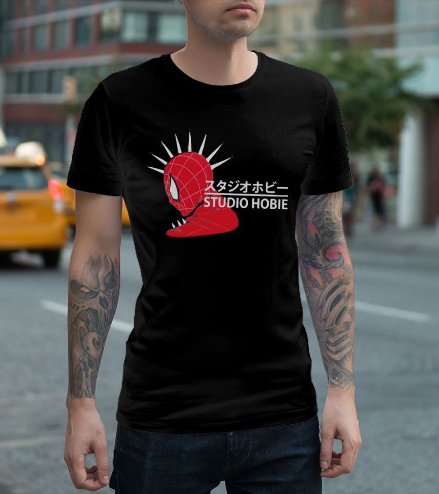 Studio Hobie Spider-Punk Hobart Brown Ghibli T-Shirt
