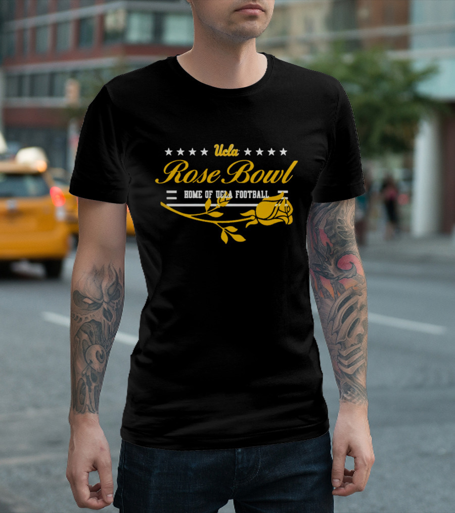 UCLA Rose Bowl Home Of UCLA Football With Rose And Stars T-Shirt