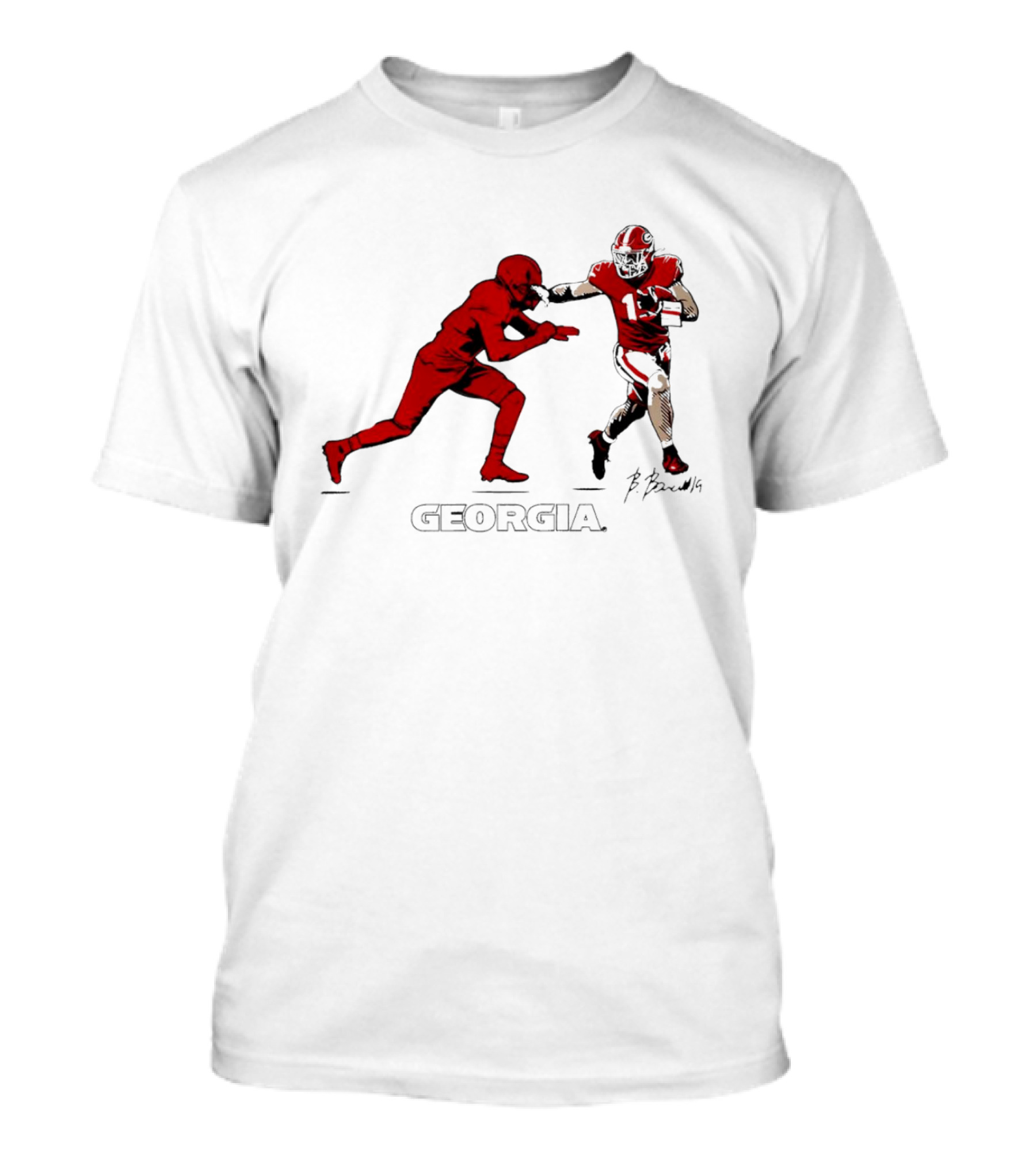 Georgia Football Brock Bowers Signature T-Shirt