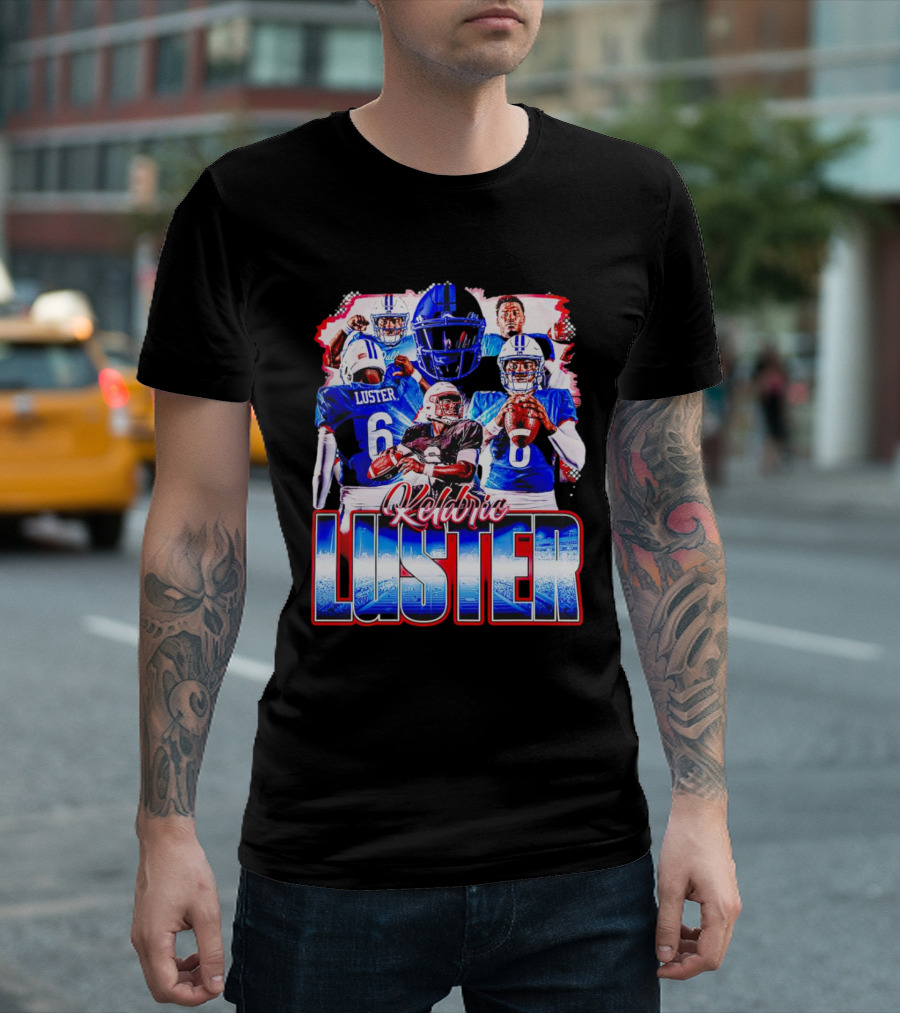 Keldric Luster SMU Mustangs Football T-Shirt