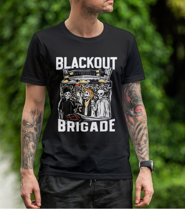 Blackout Brigade Colorado Buffaloes Football Stadium Skeletons Party T-Shirt