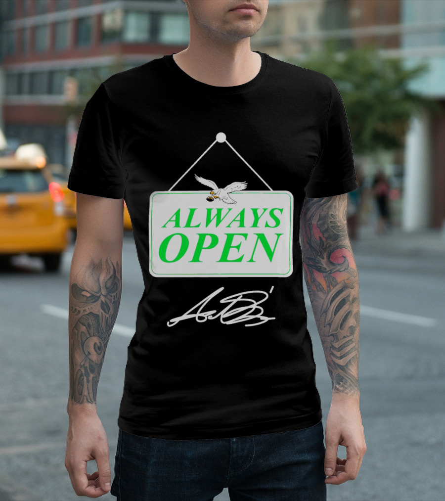 Eagles Autism Foundation Always Open Sign with Eagle and Signature T-Shirt