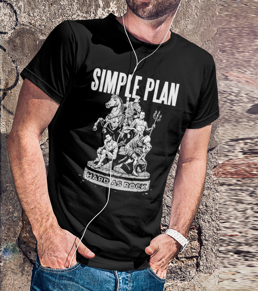 Simple Plan Hard As Rock Statue T-Shirt