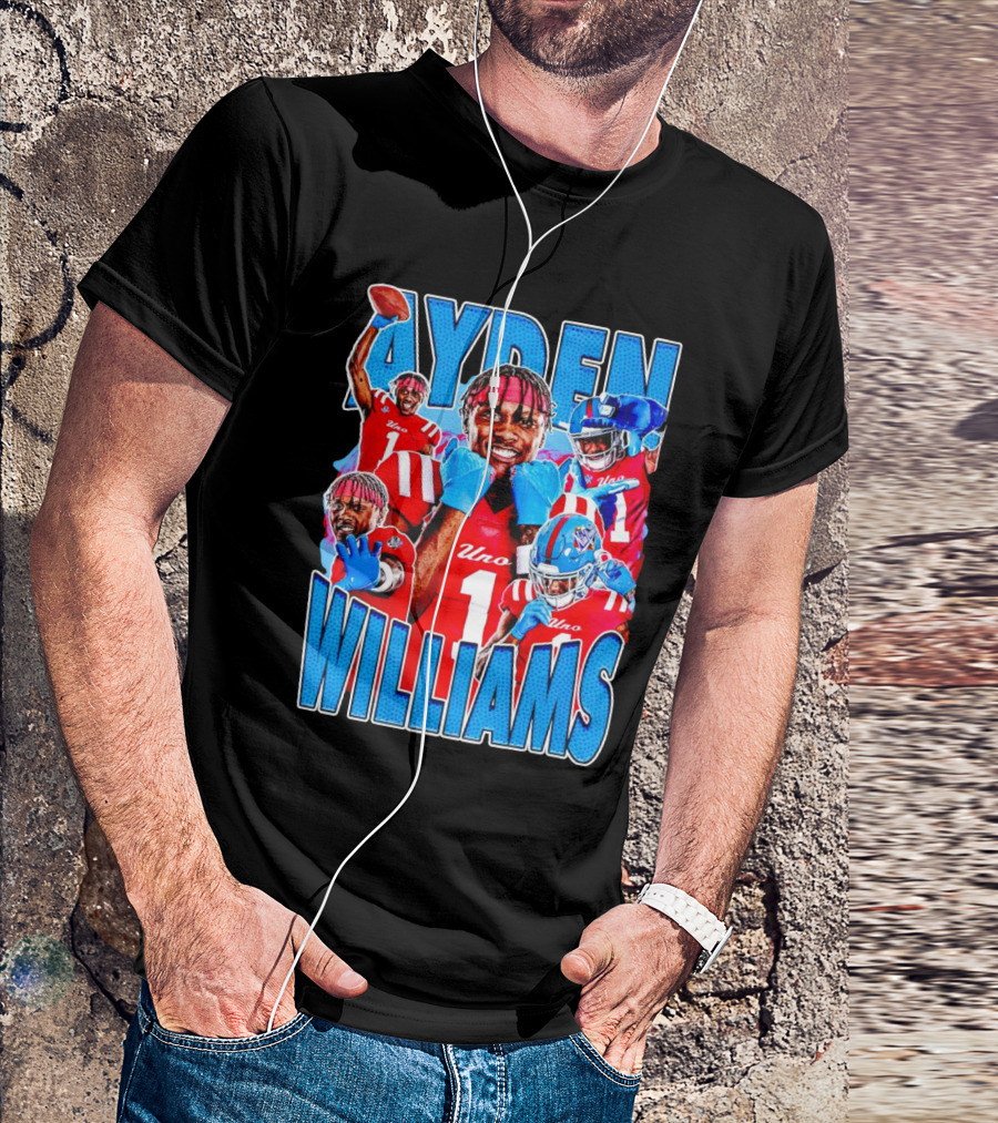 Ayden Williams Uno 1 Ole Miss Rebels Football Vintage T-Shirt