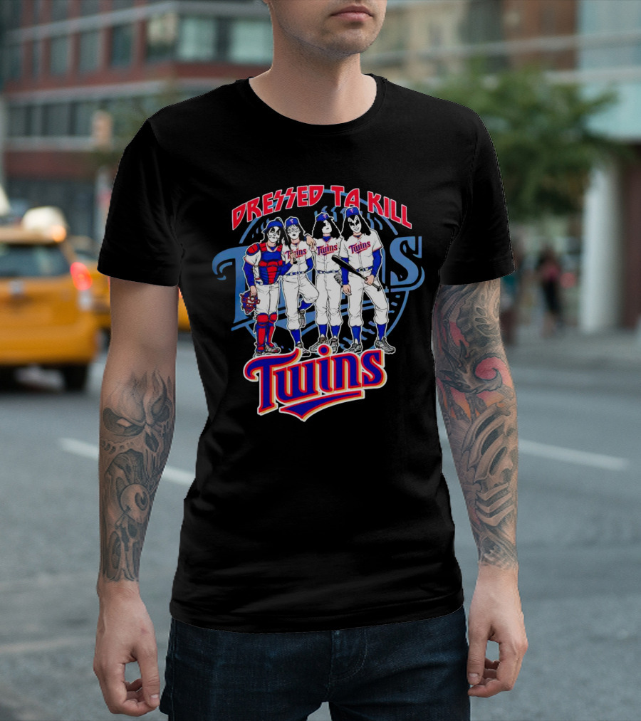 MLB X Minnesota Twins Dressed To Kill Twins Players In Iconic Makeup And Costumes T-Shirt